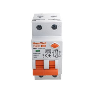 Interruttore Magnetotermico Differenziale Doppia Leva Tipo A Curva C 1P+N 2M 6kA 300mA C10A AC 230V IP20 IEC61009-1