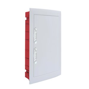 Centralino da Incasso MeanWell con Portello Cieco e Telaio Estraibile 36 Moduli Bianco