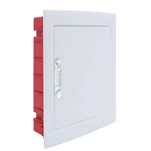 Centralino da Incasso MeanWell con Portello Cieco e Telaio Estraibile 24 Moduli 460x500x80mm Bianco