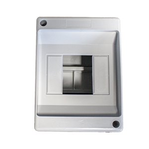 Centralino da Parete MeanWell con Binario DIN Stampato su Base 4 Moduli 130x90x86mm Grigio RAL 7035 IP40