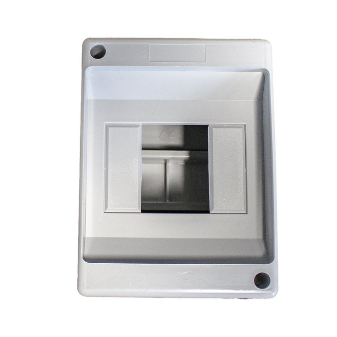 Centralino da Parete MeanWell con Binario DIN Stampato su Base 4 Moduli 130x90x86mm Grigio RAL 7035 IP40