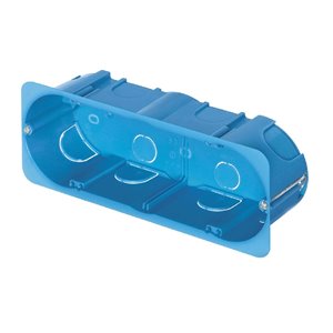Scatola Portafrutti MeanWell da Incasso 6 Posti Rettangolare per Cartongesso con Inserto Metallico