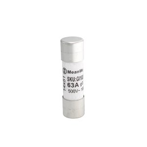 Fusibili AC MeanWell 500V D14X51mm 63A IP20 Certificati IEC60269 (10pz)
