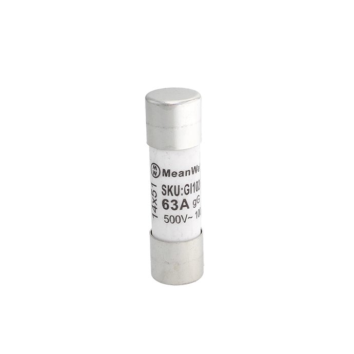 Fusibili AC MeanWell 500V D14X51mm 63A IP20 Certificati IEC60269 (10pz)