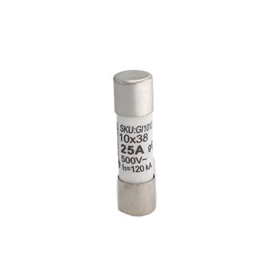 Fusibili AC MeanWell 500V D10X38mm 25A IP20 Certificati IEC60269 (10pz)