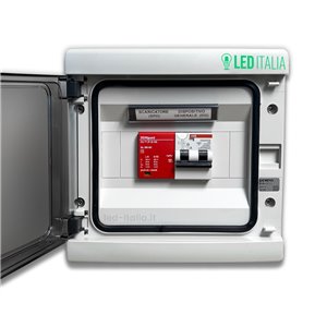 Quadro AC Monofase 6kW 32A 230V 8 Moduli Differenziale + SPD ABB / DEHN IP65