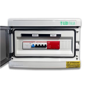 Quadro AC Trifase 10kW 20A 400V 8 Moduli Differenziale + SPD ABB / DEHN IP65
