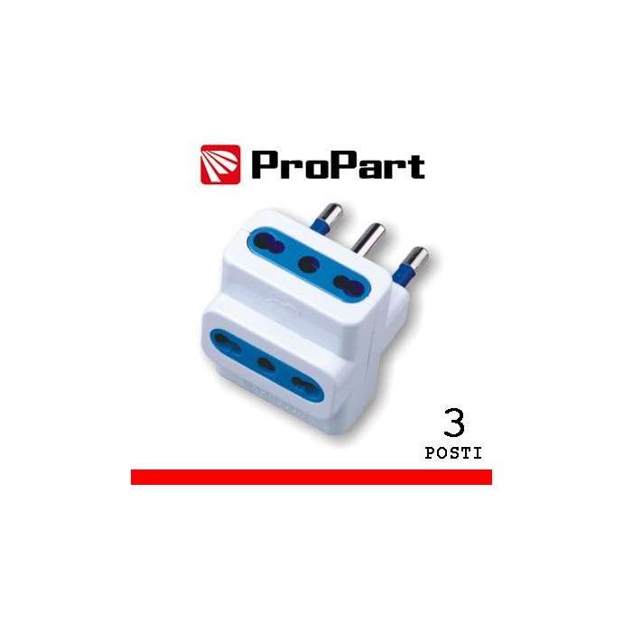 Adattatore 3pos bipasso spina16A polybag Adattatore 3pos bipasso spina16A polybag