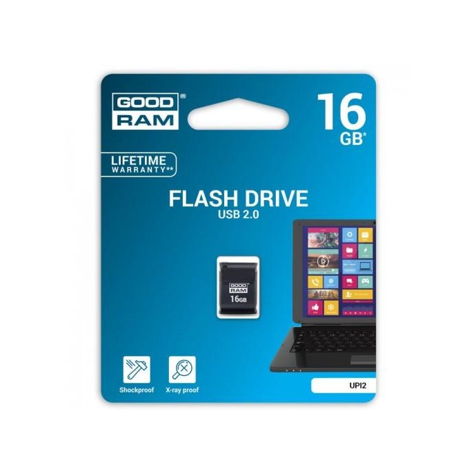 Pendrive Goodram UPI2 16GB USB MINI 2.0 blk - retail blister Pendrive Goodram UPI2 16GB USB MINI 2.0 blk - retail blister