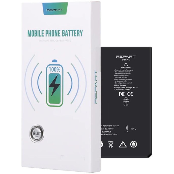 Batteria Per iPhone 14 Pro REPART SELECT 3200mAh Batteria Per iPhone 14 Pro REPART SELECT 3200mAh