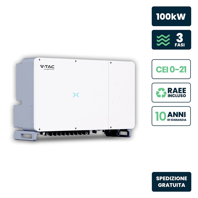 Inverter Fotovoltaico di Rete On-Grid INVT XG Series Trifase 100kW, 9 MPPT, CEI 0-21, Garanzia 10 Anni IP66