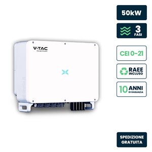 Inverter Fotovoltaico di Rete On-Grid INVT XG Series Trifase 50kW, Quadruplo MPPT, CEI 0-21, Garanzia 10 Anni IP66