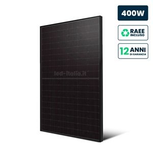 Pannello Solare Fotovoltaico Modulo 400W TIER-1, Monocristallino PERC, Full Black IP67/IP68 1722x1134x30mm