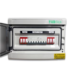 Quadro di Campo DC 2/2 MPPT 1000VDC 16A 12 Moduli Magnetotermico + SPD Siemens / DEHN IP65