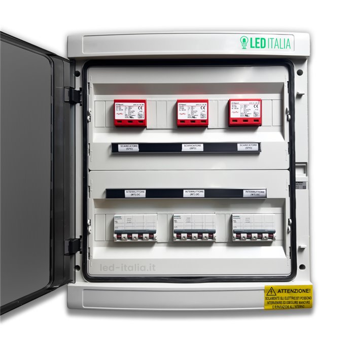 Quadro di Campo DC 3/3 MPPT 1000VDC 16A 12 Moduli Magnetotermico + SPD Siemens / DEHN IP65 Quadro di Campo DC 3/3 MPPT 1000VDC 16A 12 Moduli Magnetotermico + SPD Siemens / DEHN IP65