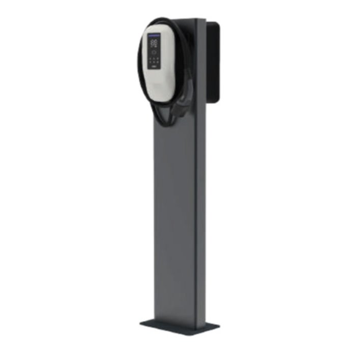 Supporto da Terra in Acciaio per 1 o 2 Wallbox Stazioni di Ricarica, compatibile con Dazebox C, Dazebox Home T e Home S