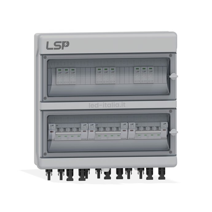 Quadro di Campo DC 3/3 MPPT 1000VDC 16A 18 Moduli LSP IP65 Quadro di Campo DC 3/3 MPPT 1000VDC 16A 18 Moduli LSP IP65