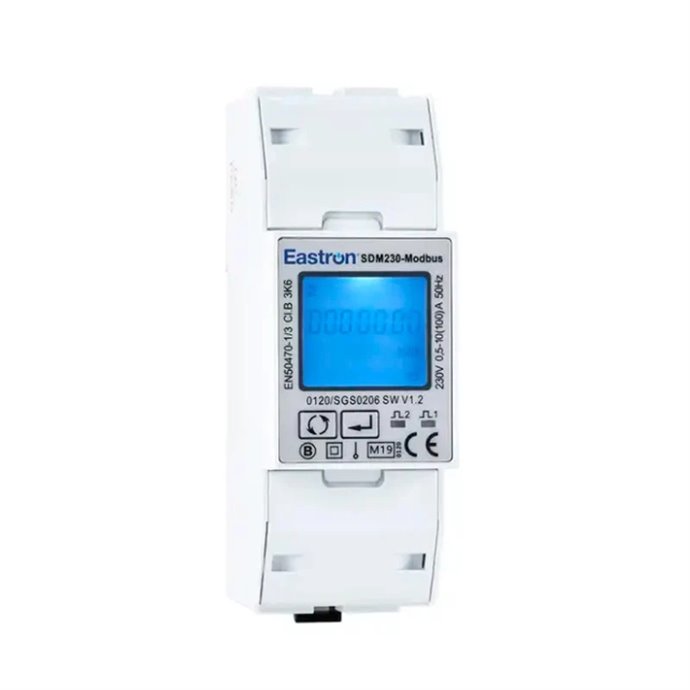 Meter Monofase Eastron RS485 Modbus, Contatore Bidirezionale per Sistemi Fotovoltaici con Inverter Deye e Solis, Controllo Energ