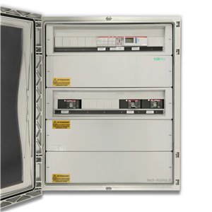 Quadro AC Trifase 100kW Doppio Inverter 160A 400V 140 Moduli Differenziale Tarabile + SPI CEI 0-21 ABB / DEHN IP65