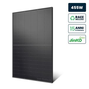 Pannello Solare Fotovoltaico Modulo 455W JINKO Solar TIER-1 Tiger Neo Monocristallino N-Type TOPCon Black Frame IP67/IP68 1762x1