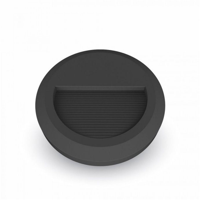 2W LED Step Light Black Body Round IP65 4000K 2W LED Step Light Black Body Round IP65 4000K
