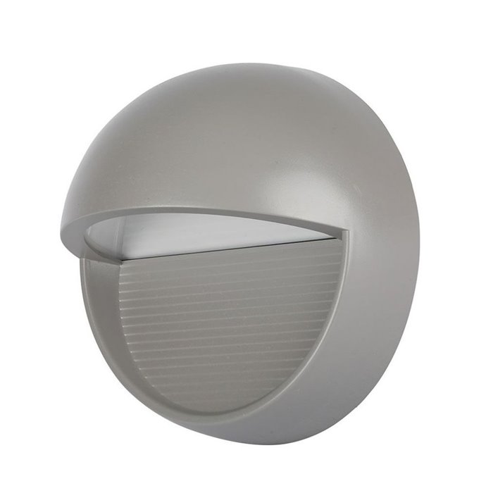 3W LED Step Light Grey Body Round IP65 3000K 3W LED Step Light Grey Body Round IP65 3000K