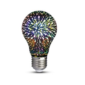 LED Bulb - 3W E27 Filament 3D A60 3000K