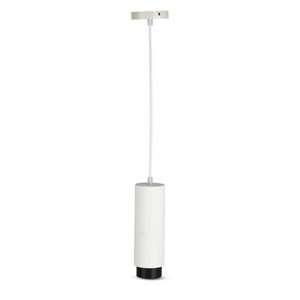 GU10 Fitting Gypsum Pendant Suspended Metal with Gun Black Bottom