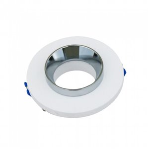 GU10 Fitting Gypsum Metal Recessed Light with Chrome Bottom Round