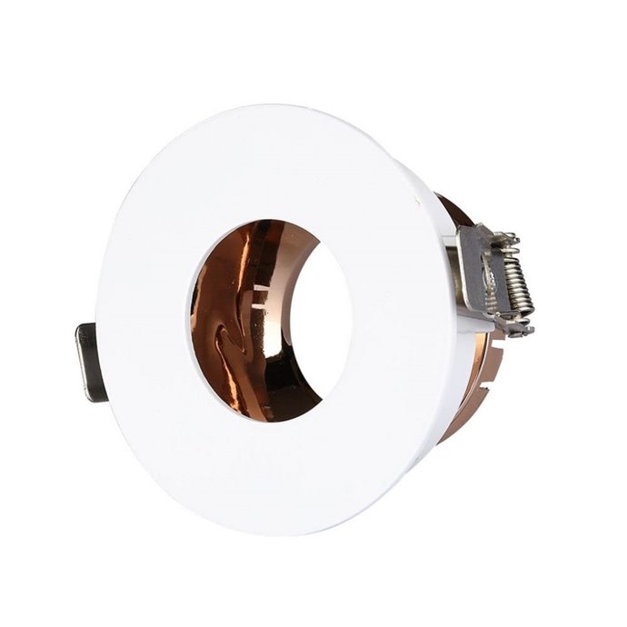 GU10 Fitting White+Rose Gold Round VT-873 GU10 Fitting White+Rose Gold Round VT-873
