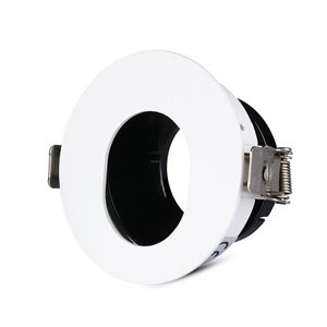 GU10 Fitting White+Black Round VT-874