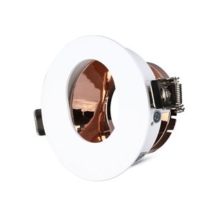 GU10 Fitting White+Rose Gold Round VT-874