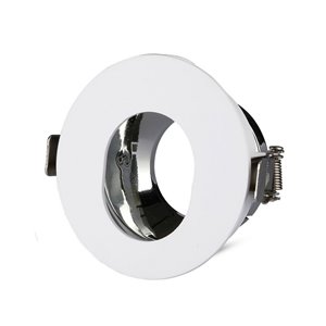 GU10 Fitting White+Chorme Round VT-874
