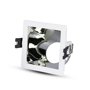 GU10 Fitting White+Chorme Square VT-875