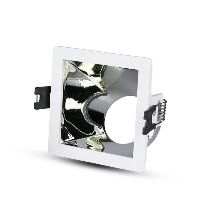 GU10 Fitting White+Chorme Square VT-875 GU10 Fitting White+Chorme Square VT-875