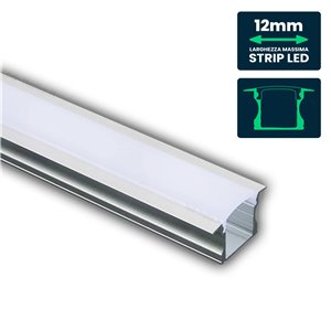 LED Strip Mounting Kit with Diffuser Aluminum 2000* 23*15.5mm Milky