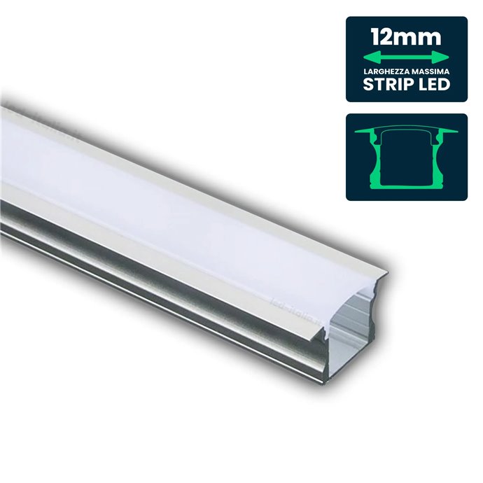 LED Strip Mounting Kit with Diffuser Aluminum 2000* 23*15.5mm Milky LED Strip Mounting Kit with Diffuser Aluminum 2000* 23*15.5mm Milky