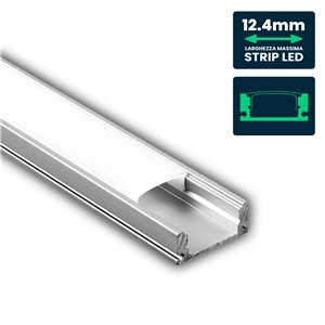 LED Strip Mounting Kit with Diffuser Aluminum 2000* 17.4*7mm Milky