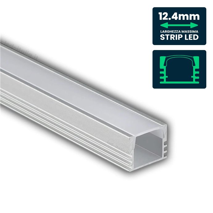 LED Strip Mounting Kit with Diffuser Aluminum 2000* 17.4*12.1mm Milky LED Strip Mounting Kit with Diffuser Aluminum 2000* 17.4*12.1mm Milky