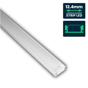 LED Strip Mounting Kit with Diffuser Aluminum2000* 17.4*7mm White Housing