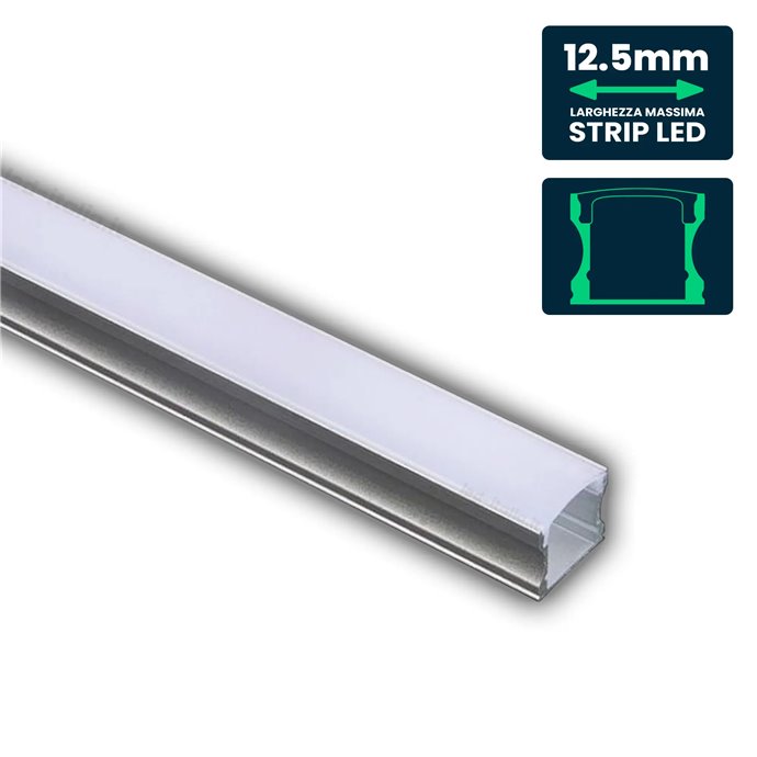 LED Strip Mounting Kit with Diffuser Aluminum 2000* 17.2*15.5mm White Housing LED Strip Mounting Kit with Diffuser Aluminum 2000* 17.2*15.5mm White Housing