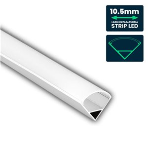 LED Strip Mounting Kit with Diffuser Aluminum 2000* 15.8*15.8mm White Housing
