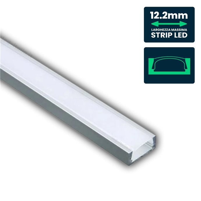 LED Strip Mounting Kit with Diffuser Aluminum 2000*16*7mm Milky LED Strip Mounting Kit with Diffuser Aluminum 2000*16*7mm Milky