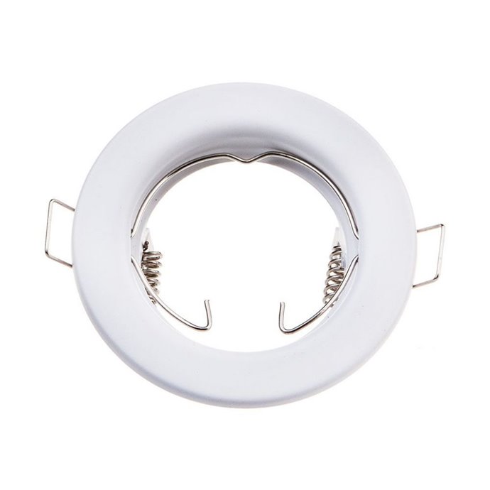 GU10 Round Spotlight Fitting White 2 Pcs/Box GU10 Round Spotlight Fitting White 2 Pcs/Box