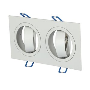2*GU10 Fitting Square White