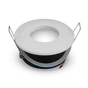 GU10 Fitting Matt Round D:84 White