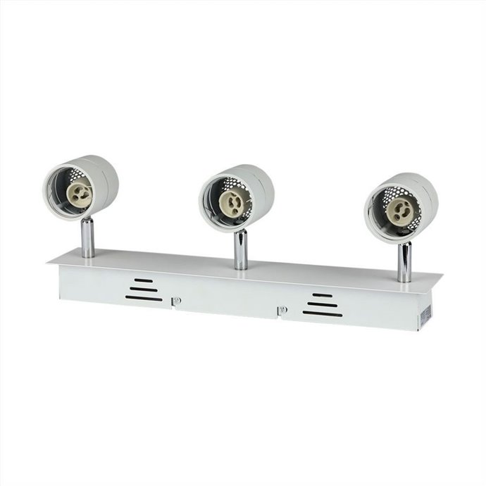 3*GU10 Surface Mount Fitting White Body 3*GU10 Surface Mount Fitting White Body
