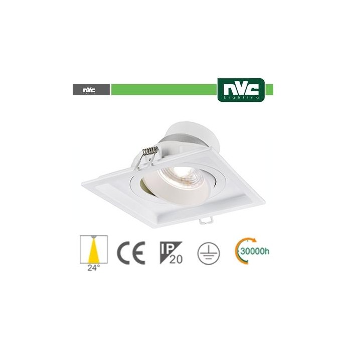Incasso Multi lampada - 9w (1x9w) 3000k 720lm 24° Incasso Multi lampada - 9w (1x9w) 3000k 720lm 24°