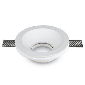 GU10 Fitting Round Gypsum White