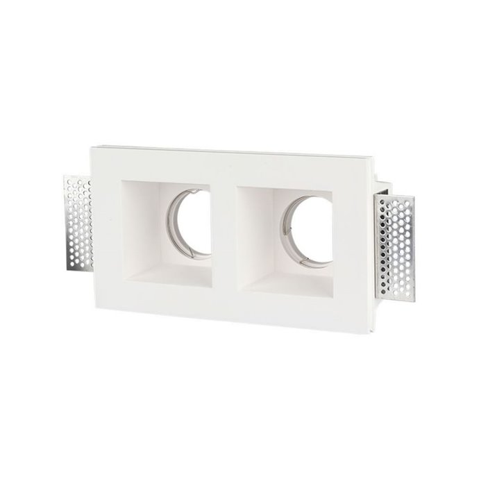 GU10 Fitting Square Gypsum White 2 Holder GU10 Fitting Square Gypsum White 2 Holder